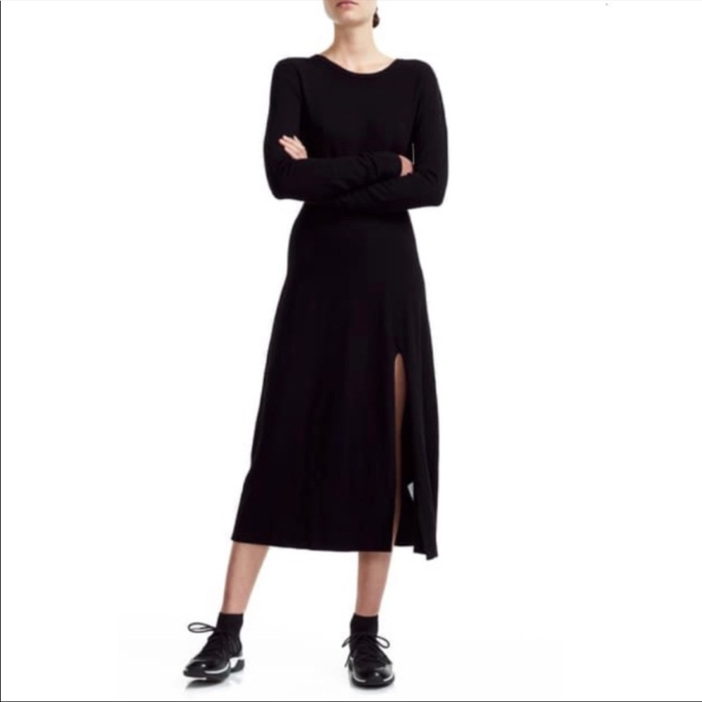 Maje black popover dress